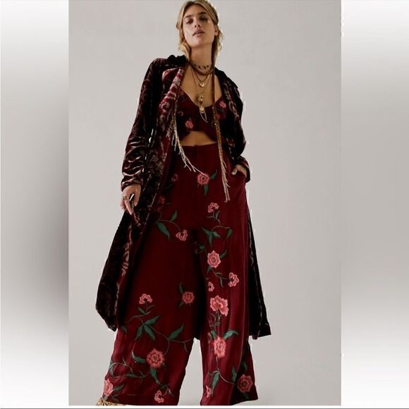 Free People x Anna Sui Poppy Embroidered Set - Picture 2 of 11